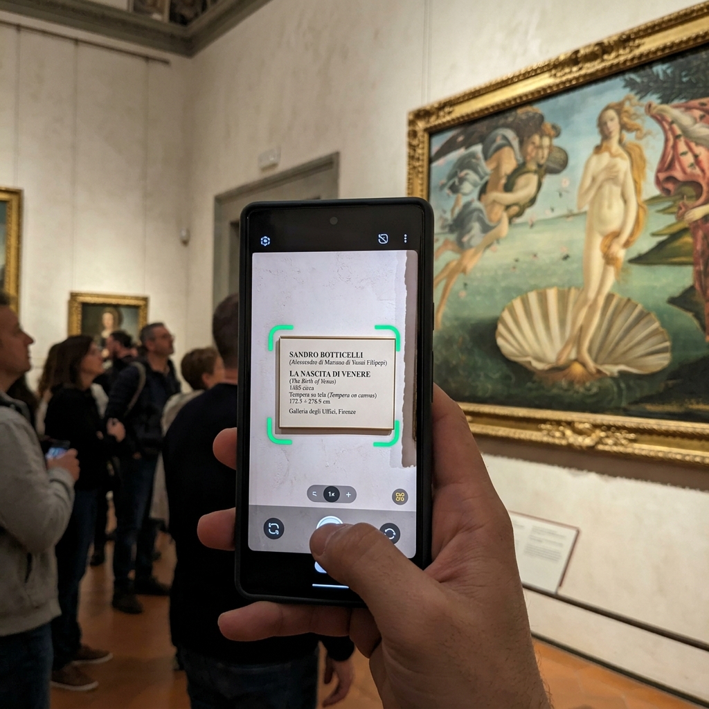 Visitor scanning label